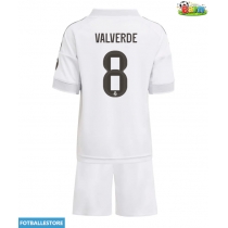 Real Madrid Federico Valverde #8 Hjemmedraktsett Barn 2025-26 Kortermet (+ Korte bukser)